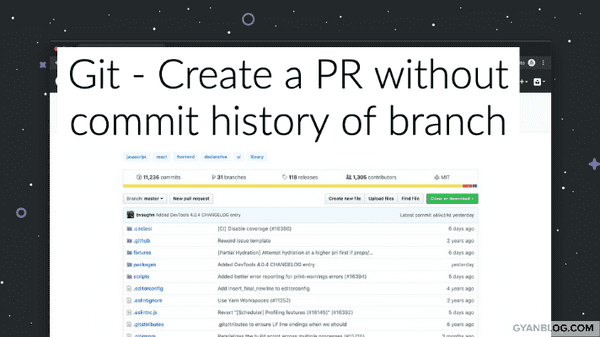 Git How to create a Pull Request with no history of